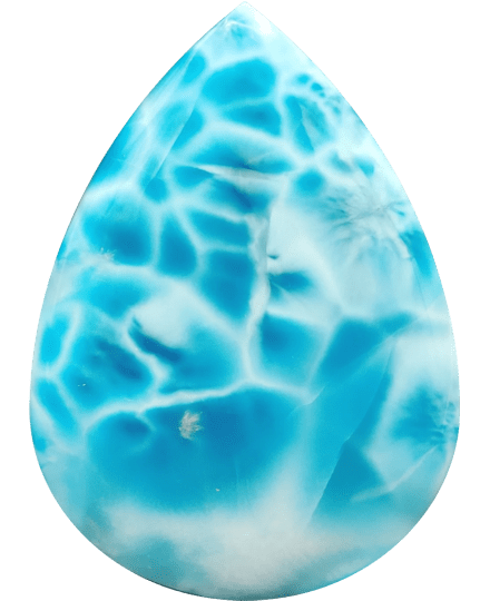 Larimar Buyer’s Guide – Properties, Treatments Larimar Buyers Guide 4 - pear shape - cabochon - dominican republic