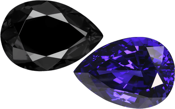 Black Diamond vs Tanzanite: Vibrant Supreme Colour Guide Black Diamond vs Tanzanite_2