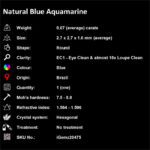 0.07 ct Blue Aquamarine - iGemz20475