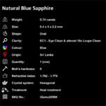 0.74 ct Blue Sapphire - iGemz20500