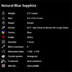 0.71 ct Blue Sapphire - iGemz20990