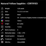 1.25 ct Yellow Sapphire - CERTIFIED - iGemz20996
