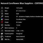 1.45 ct Cornflower Blue Sapphire - CERTIFIED - iGemz21002