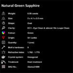 0.58 ct Green Sapphire - iGemz21099