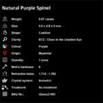 0.67 ct Purple Spinel - iGemz21451