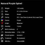 1.03 ct Purple Spinel - iGemz22588