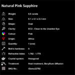 0.6 ct Pink Sapphire - iGemz22782