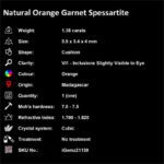 1.38 ct Orange Garnet Spessartite - iGemz21130