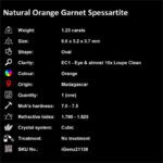 1.23 ct Orange Garnet Spessartite - iGemz21138