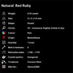 0.76 ct Red Ruby - iGemz23940