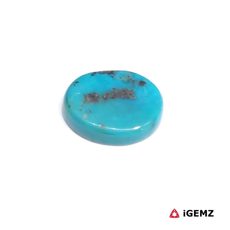 iGemz32598.1 5.71 ct Persian Turquoise with Pyrite - iGemz32598