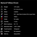 1.67 ct Yellow Zircon - iGemz21014