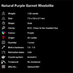 1.82 ct Purple Garnet Rhodolite - iGemz21021