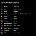 1.09 ct Green Emerald - iGemz21420