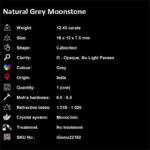 12.43 ct Cat's Eye Grey Moonstone - iGemz22162