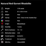 1.78 ct Red Garnet Rhodolite - iGemz22939