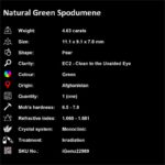 4.63 ct Green Spodumene - iGemz22989