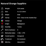 0.24 ct Orange Sapphire - iGemz23411