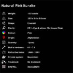 11.5 ct Pink Kunzite - CERTIFIED - iGemz26273