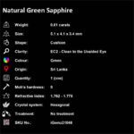 0.61 ct Green Sapphire - iGemz21048