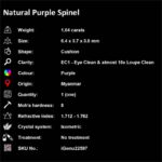 1.04 ct Purple Spinel - iGemz22597