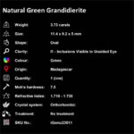 3.73 ct Green Grandidierite - iGemz23011