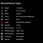 1.34 ct Brown Topaz - iGemz20014