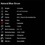 1.9 ct Blue Zircon - iGemz20069