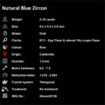 2.19 ct Blue Zircon - iGemz20136