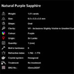 1.01 ct Purple Sapphire - iGemz20247